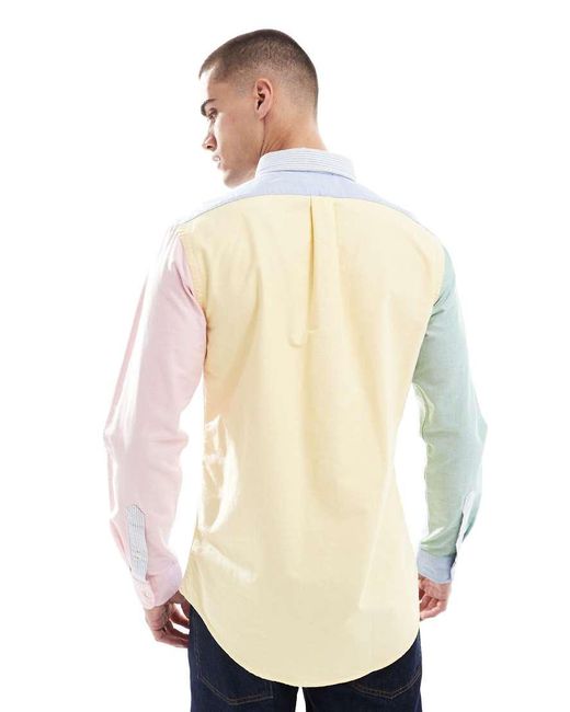 Polo Ralph Lauren Oxford Overhemd Met Logo En Kleurvlakken in het White voor heren
