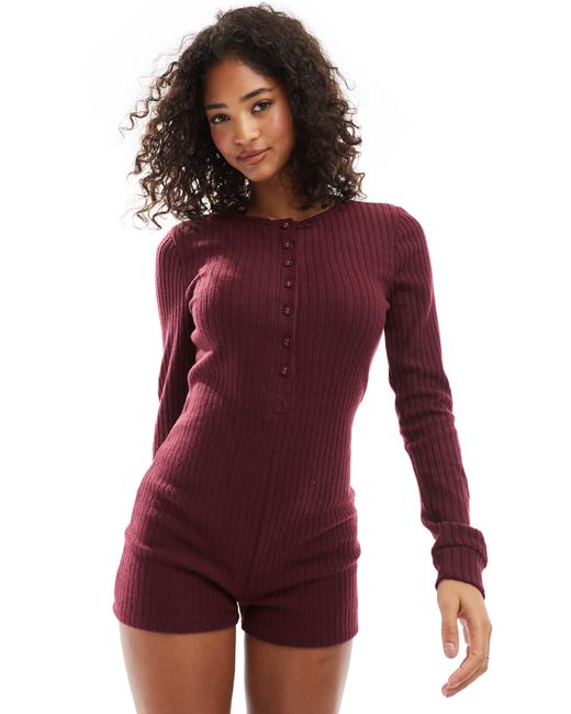 Cotton On Red Cotton On Super Soft Ribbed Romper