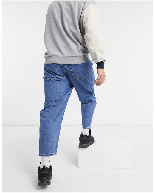 Bershka Denim Balloon Fit Jeans in Blue 