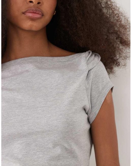 ASOS Gray Cap Sleeve Co-ord Top