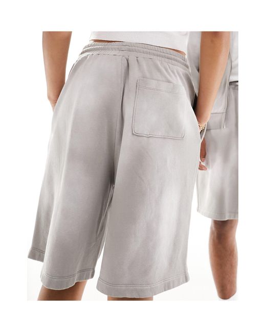 ASOS White Unisex Co-ord Oversized Shorts