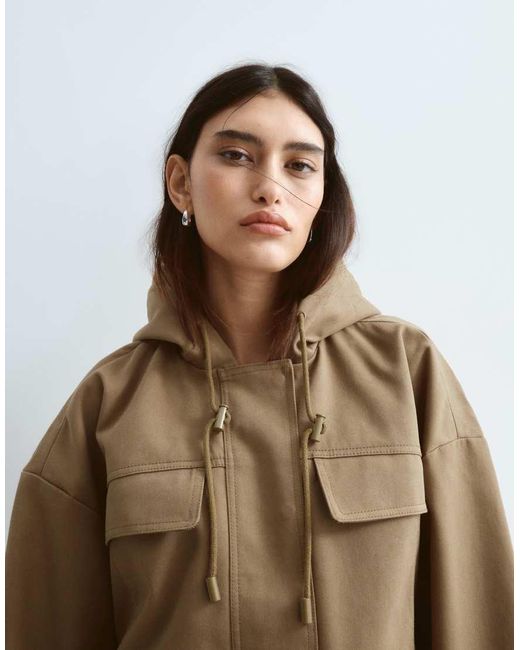 ARRANGE Brown Premium Oversized Cargo Jacket