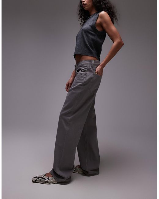 Shore - jean coupe boyfriend décontractée à taille basse - doux délavé ARKET en coloris Gray