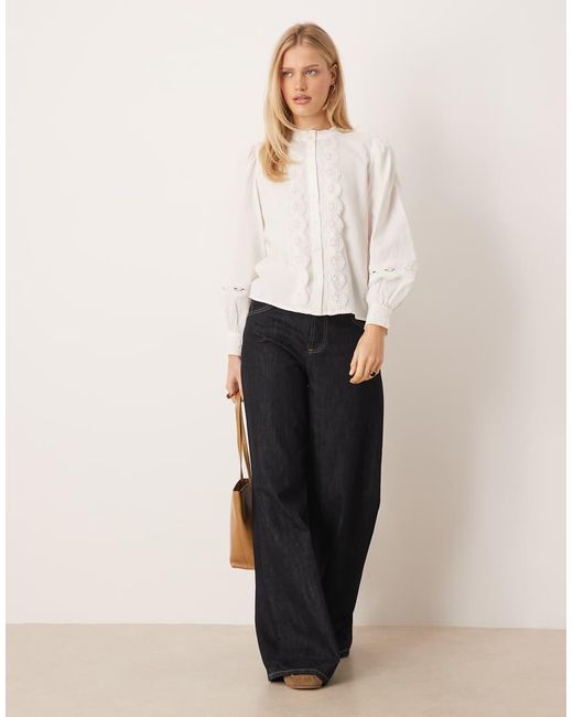 Camicia Bianca Con Inserti di Jdy in White