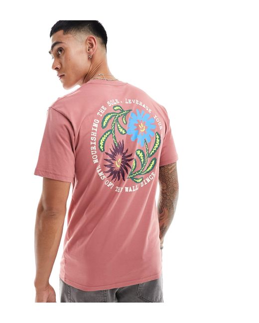 Vans Pink T-shirt With Back Graphic for men