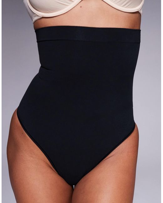 Spanx Black Seamless Power High-Waisted Thong