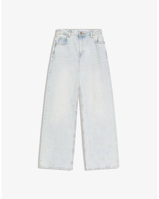 Bershka Blue Petite Baggy Jeans