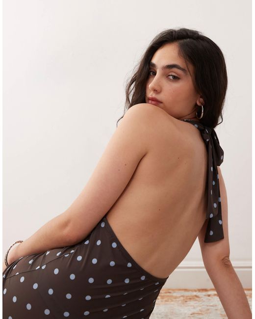 Collusion Multicolor Polka Dot Wrap Front Mini Flippy Dress