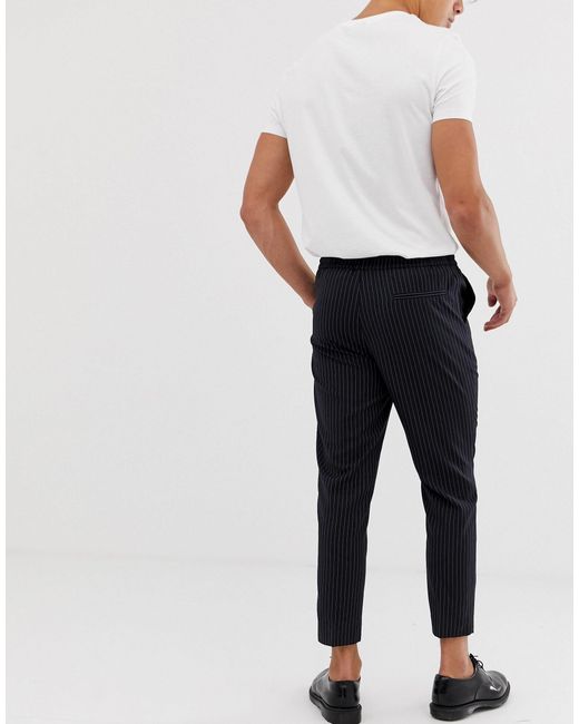 pinstripe smart joggers