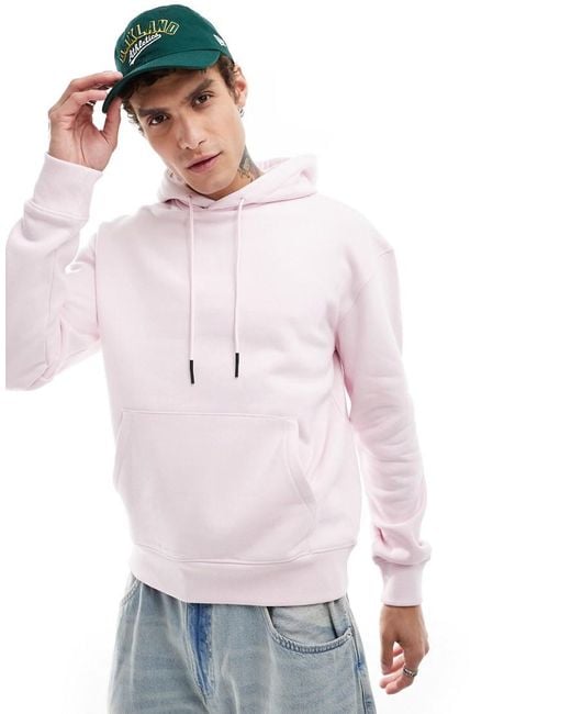 Felpa Con Cappuccio da Uomo di Bershka in Blu Lyst