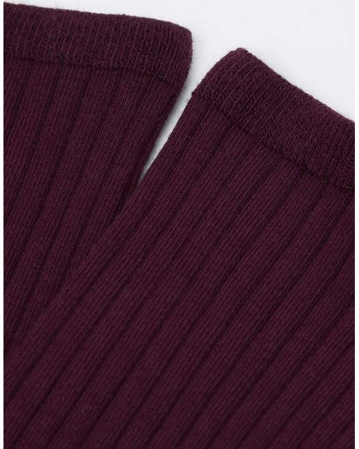 Calzedonia Red Ribbed Short Socks