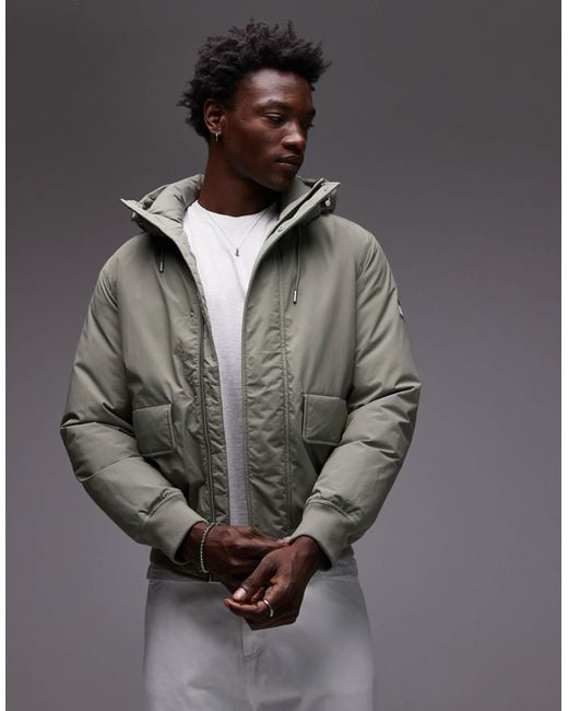 Tommy Hilfiger Gray City Bomber Jacket for men