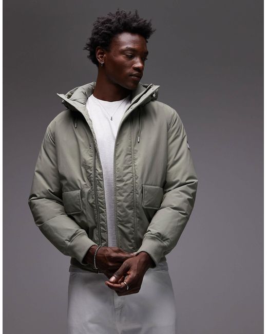 Tommy Hilfiger – city-bomberjacke in Gray für Herren