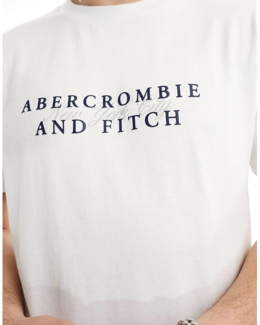 Abercrombie & Fitch Blue 3 Pack Centre Chest Logo T-shirt for men