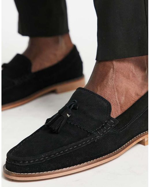 ASOS Black Tassel Loafers for men
