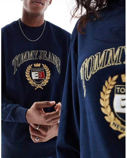 Tommy Hilfiger Blue Unisex Crest Logo Sweatshirt