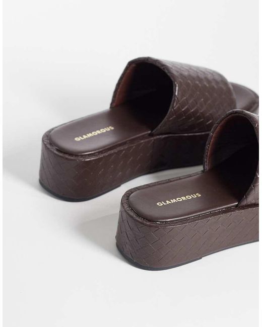 Glamorous Brown Flatform Sandals
