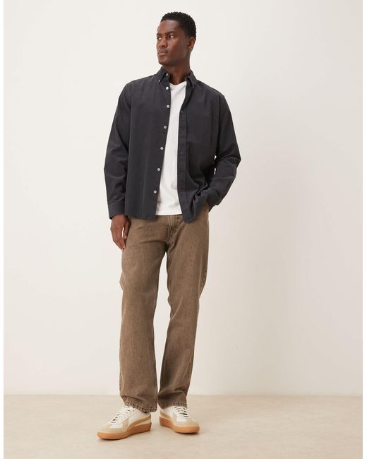 Mango – cord-hemdjacke in Blue für Herren