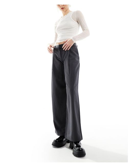 Monki White Tapered Tailored Pants