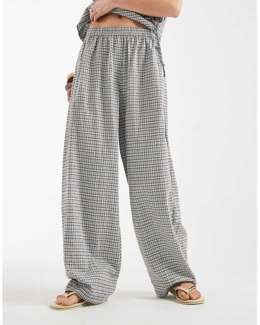 ASOS Gray Elastic Waist Pants