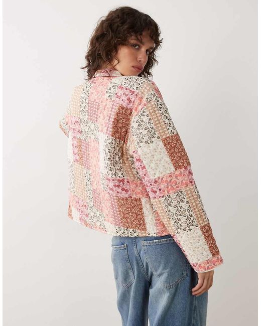 Jdy Pink Quilted Boxy Jacket