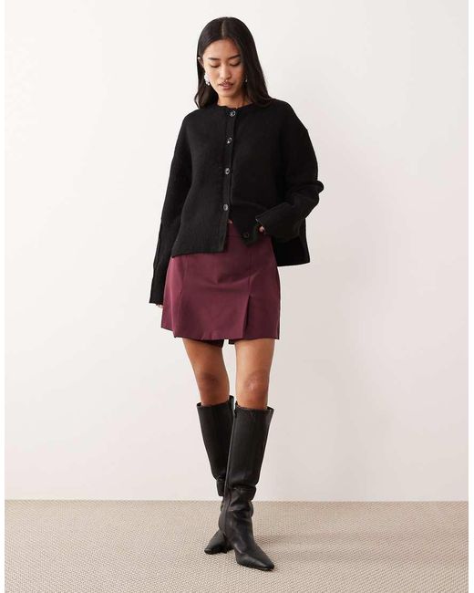 Vila Blue Pleat Front Mini Skort