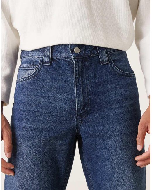 ASOS Blue Wide Flare Jeans for men