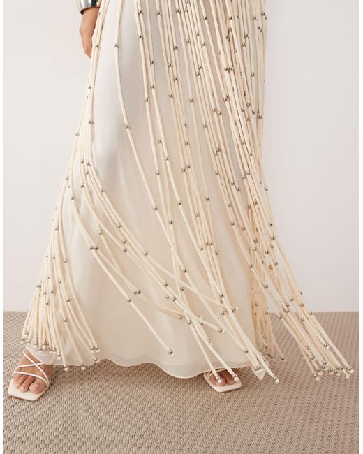 Robe longue Mango en coloris Natural