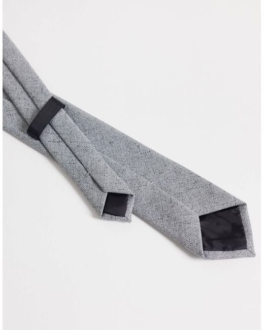 ASOS Krawatte mit webstruktur in White für Herren