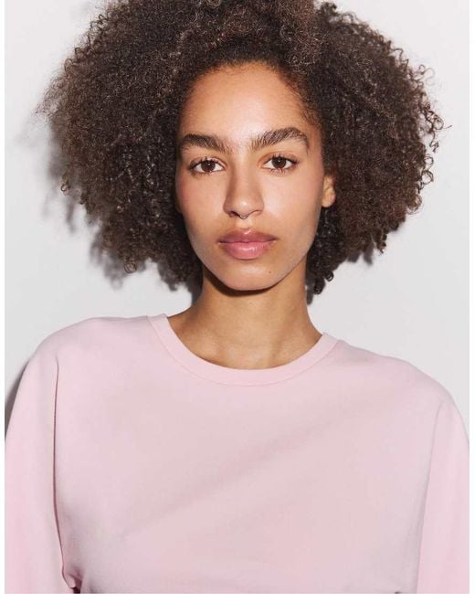 Stradivarius Pink Japanese Short Sleeve T-shirt