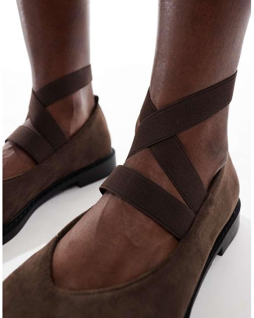 Glamorous Brown Square Toe Mary Janes