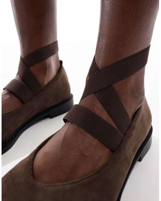 Glamorous Brown Square Toe Mary Janes