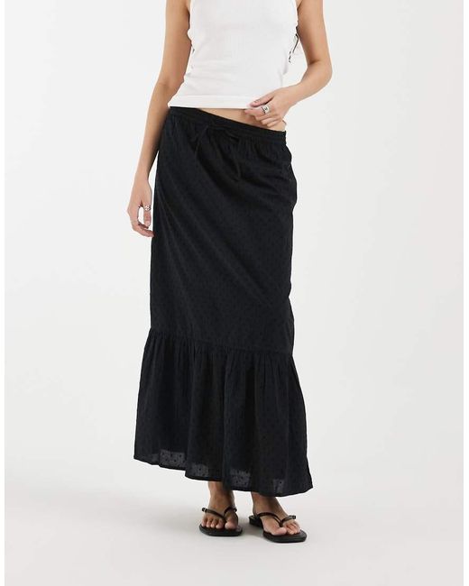 Vero Moda White Dobby Texture Boho Maxi Skirt