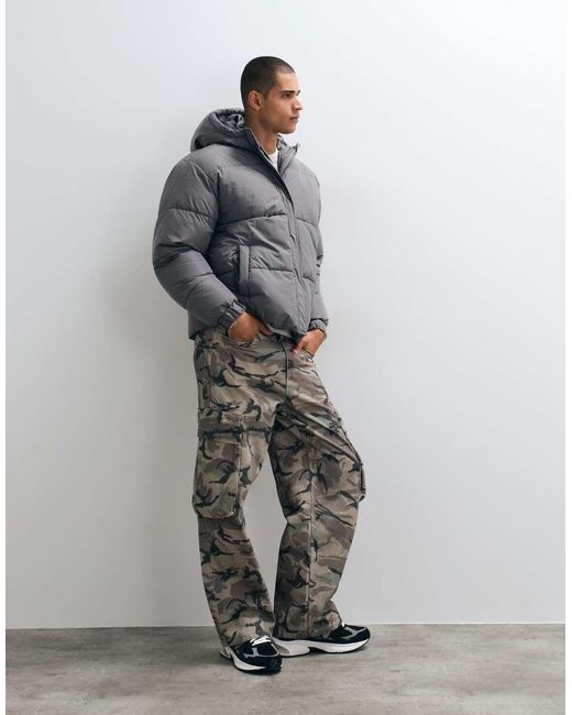 ASOS Gray Puffer Jacket for men