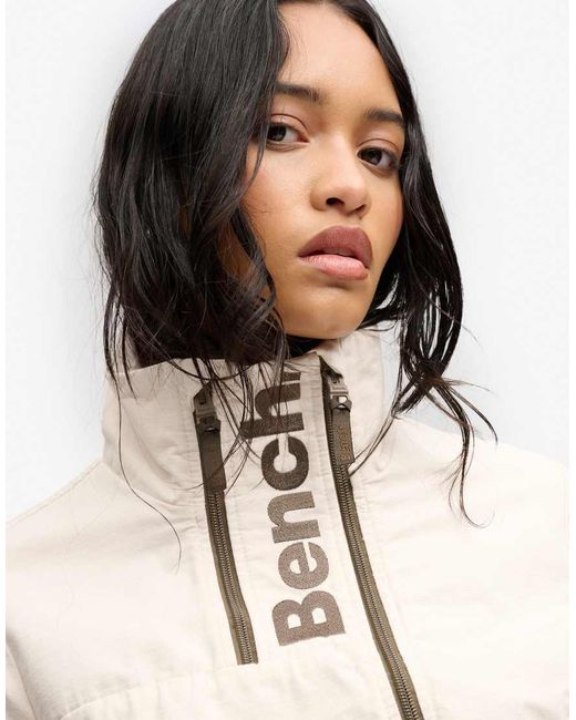 Bench x Superdry & Co Blue Double Zip Funnel Ripstop Jacket