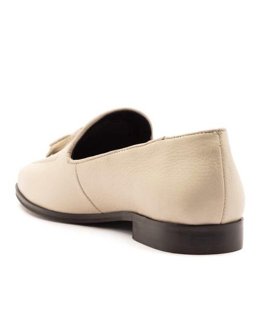 OFF THE HOOK White Moselle Leather Tassel Loafers