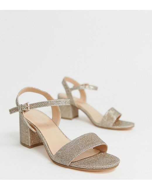 gold kitten heels wide fit