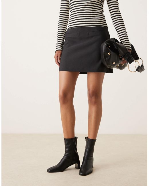 ASOS Natural Rush Ankle Boots With Set Back Heel