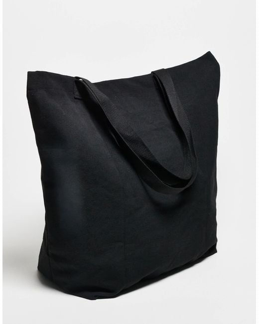 Collusion Black Large Everyday Tote Bag With Logo