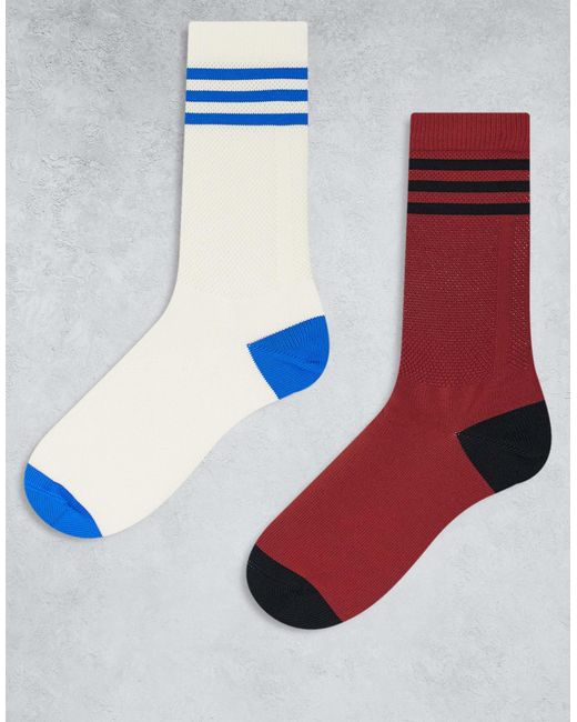 Adidas Originals – 2er-pack strukturierte socken in Blue für Herren