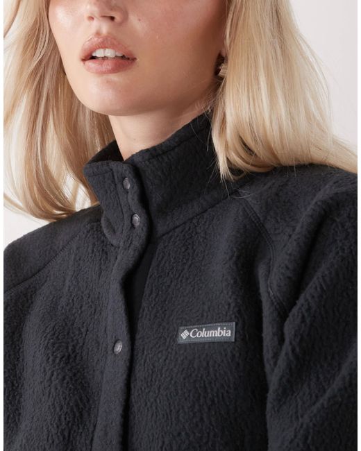 Jasper ridge - polaire texturée à boutons-pression Columbia en coloris Black