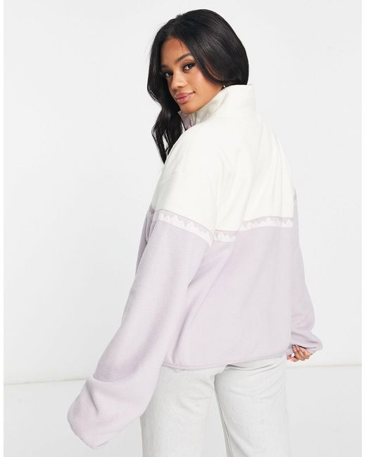 Fila Colour Blocked Fleece With Mountain Print in White | Lyst