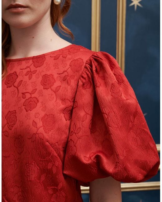 Sister Jane Jacquard Top Co-ord in Red | Lyst