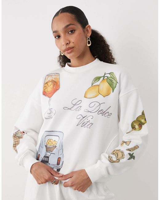 Pull Six Stories en coloris White