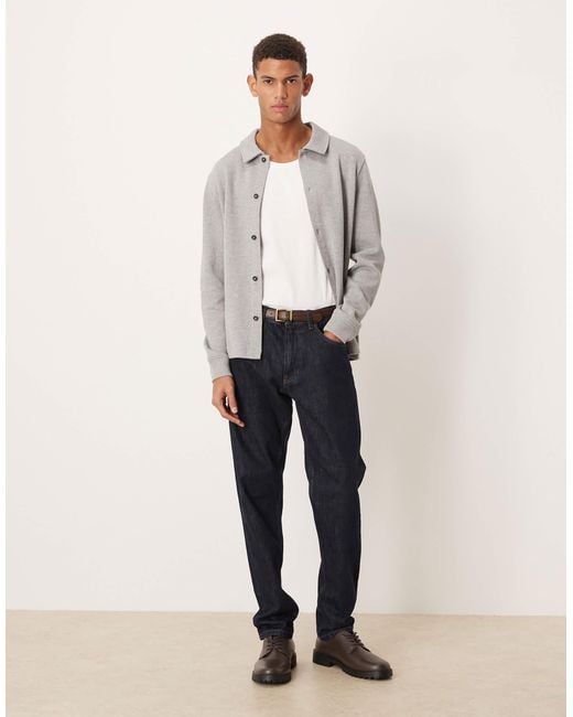 ASOS Natural Button Up Shacket for men