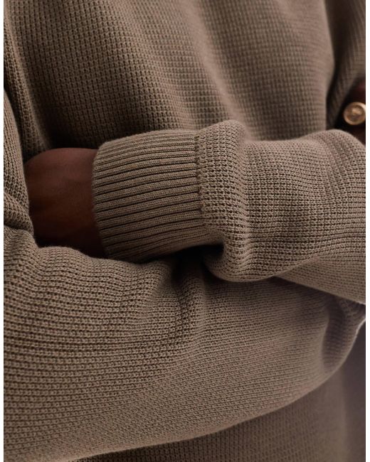 SELECTED – strickpullover aus 100% baumwolle in Gray für Herren
