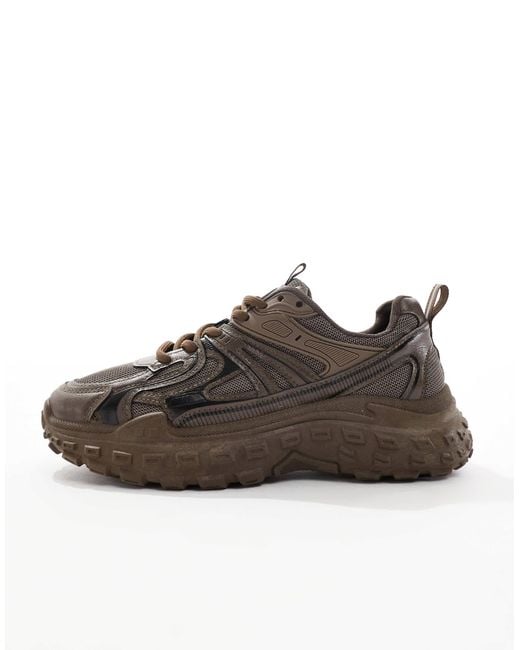 SEQWL Brown Wolf Chunky Trainers