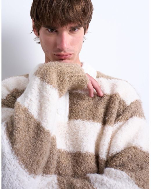 Topman – relaxed-fit-strickpullover in Brown für Herren