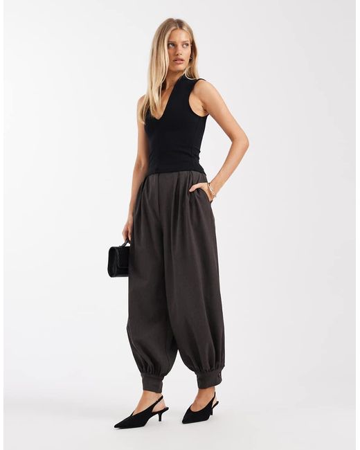 ASOS Black Compact Cotton Plunge Top