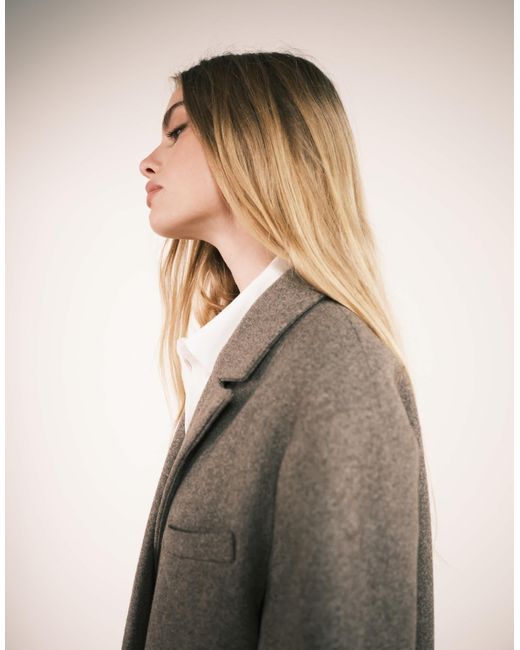 ASOS Natural Oversized Dad Coat